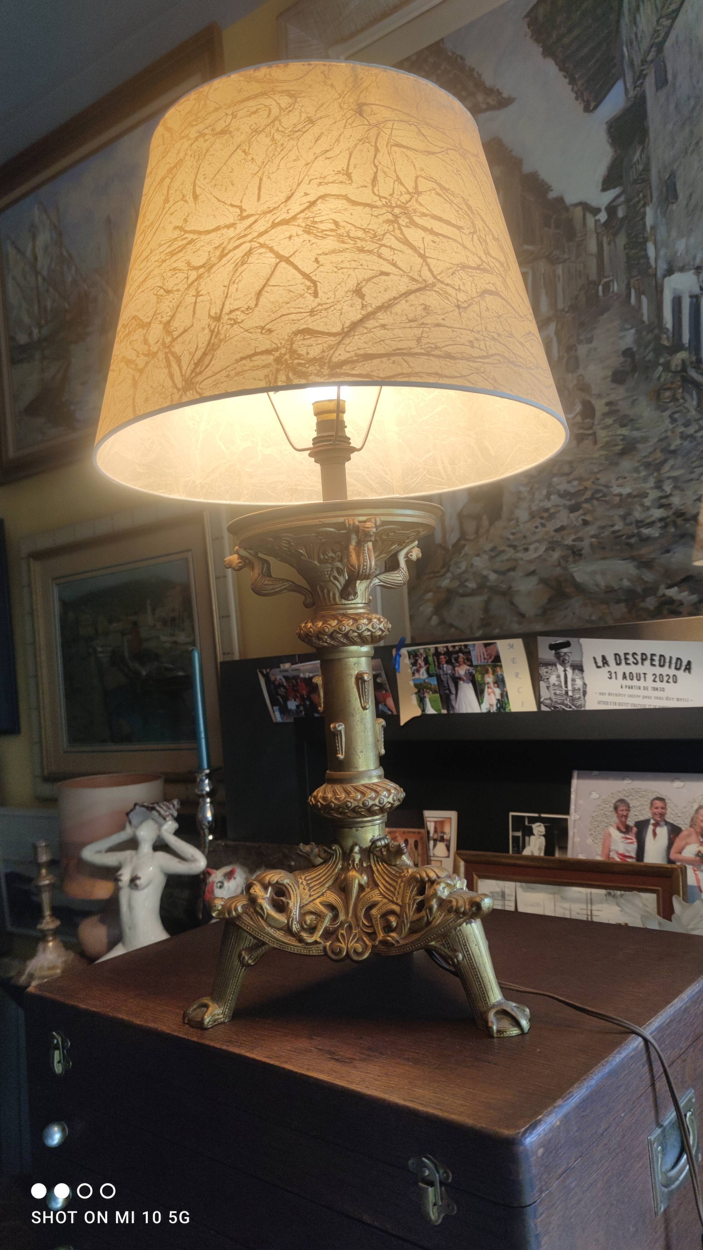 Antique bronze candle holder dating from the late 19th century