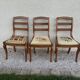 Set of three Louis XV chairs in solid walnut with petit point upholstery from the 19th century.