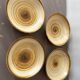 Lot de 4 assiettes creuses signées Longchamp