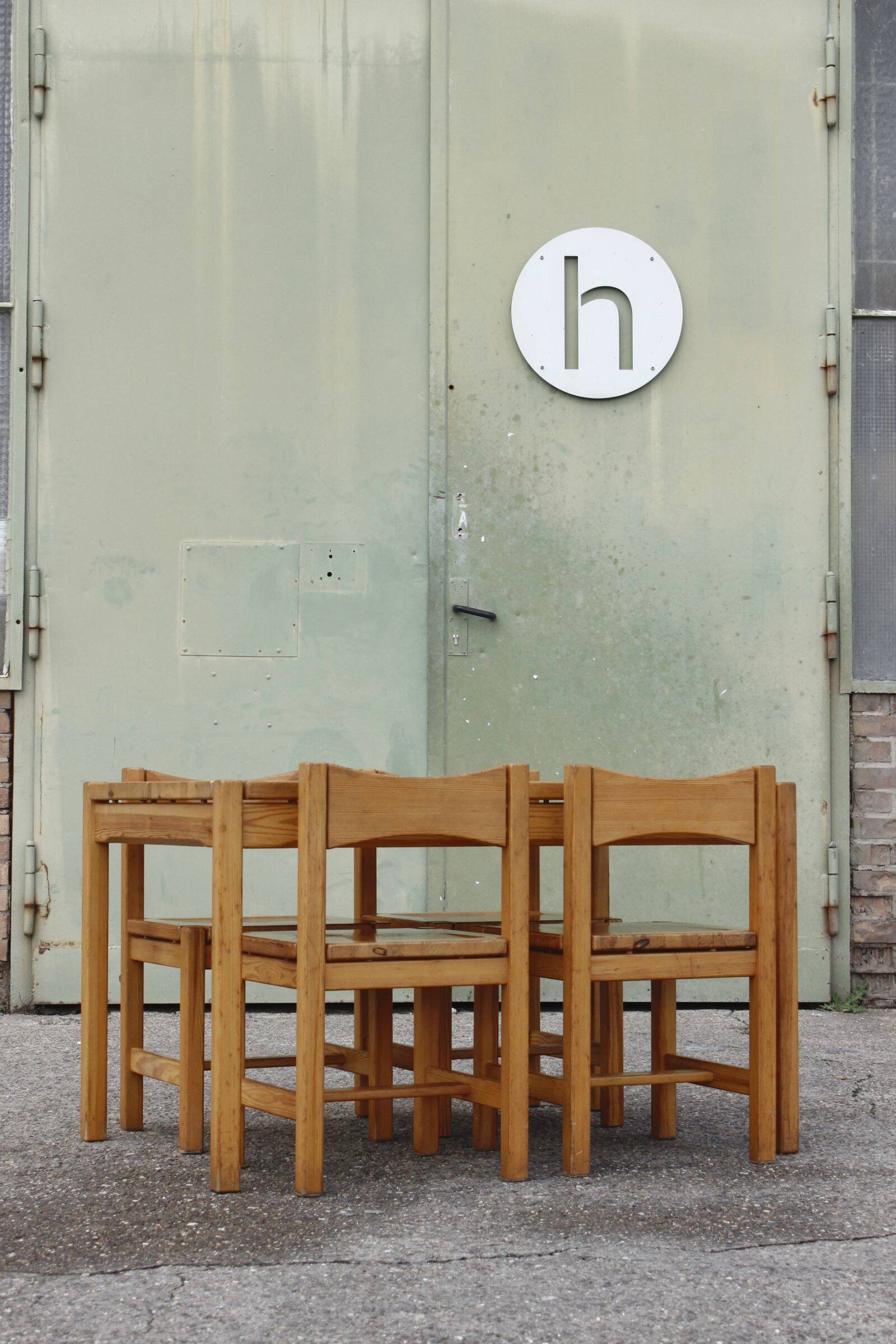 Table à manger & chaises Hongisto en pin par Ilmari Tapiovaara pour Laukaan Puu