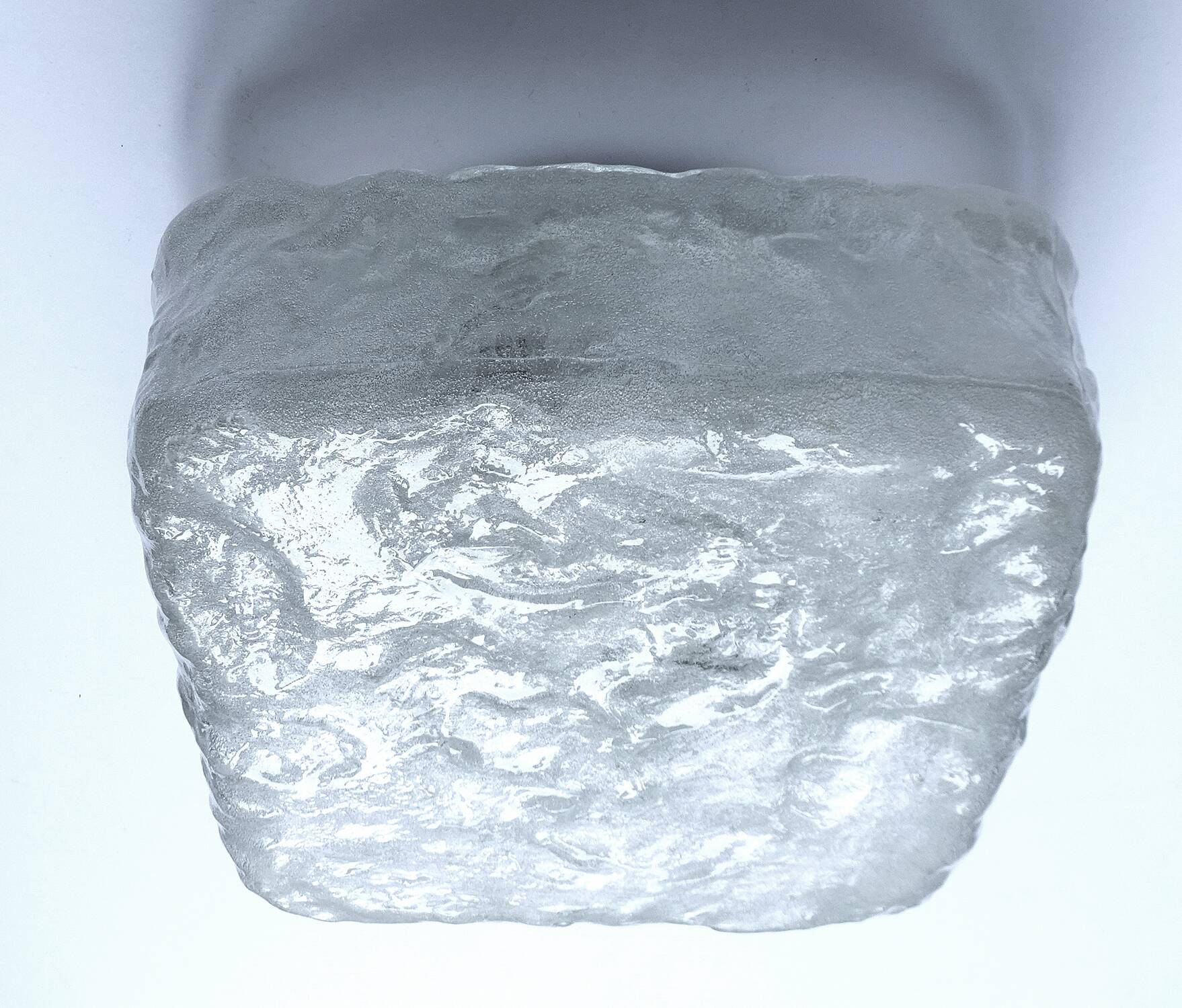 Vintage Brutalist Glass Ceiling Light