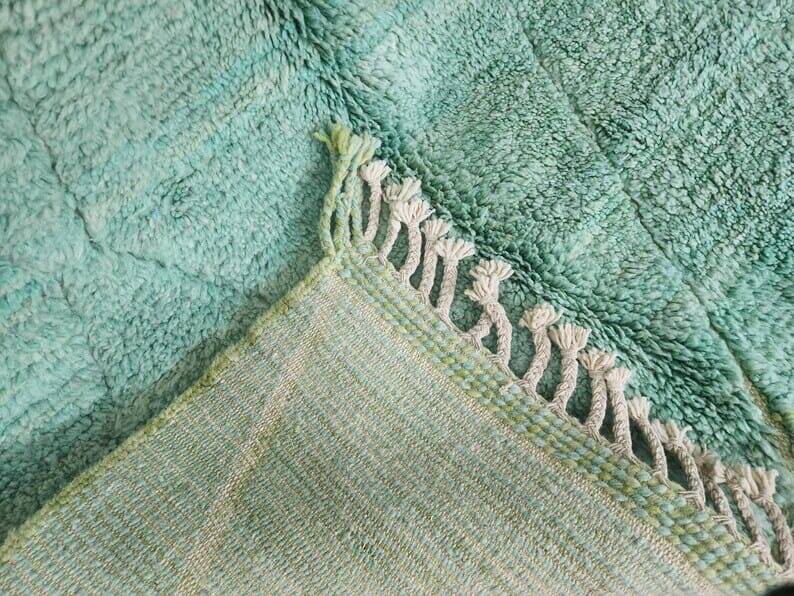 Handmade natural wool rug, size 100 x 200 cm