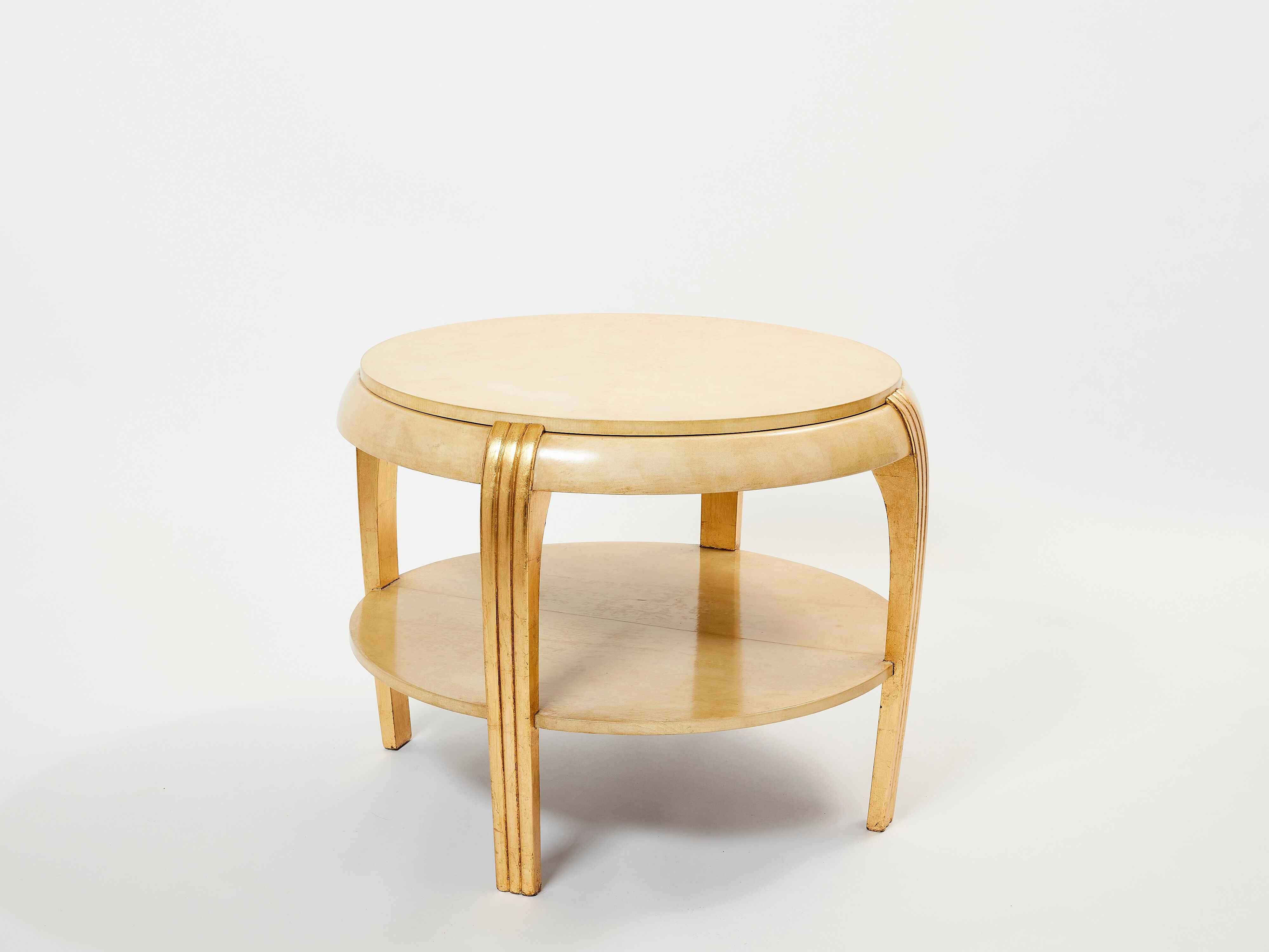 Side table parchment gilding 1930s