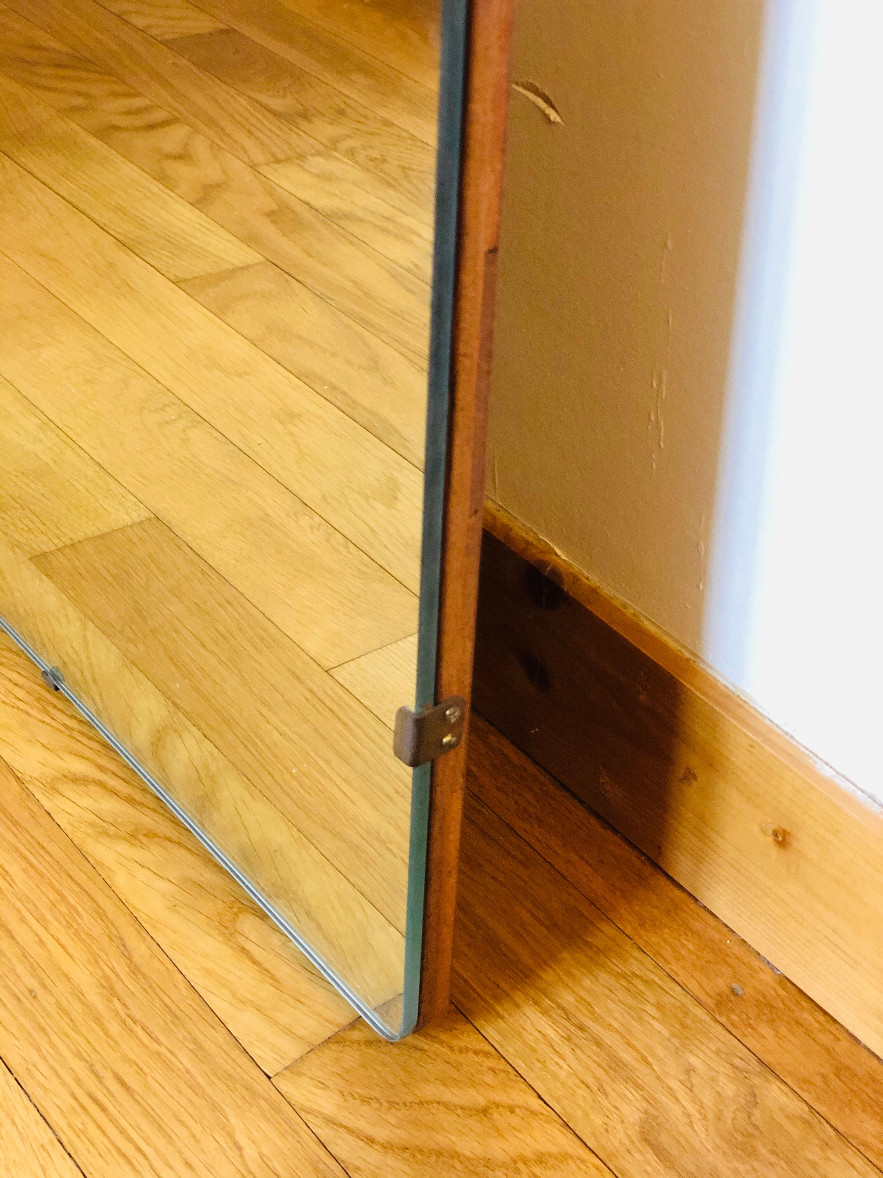 Scandinavian teak mirror 128x47cm