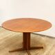 Round Circular Extendable Mid Century Teak Dining Table