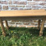 Rustic oak and pine console