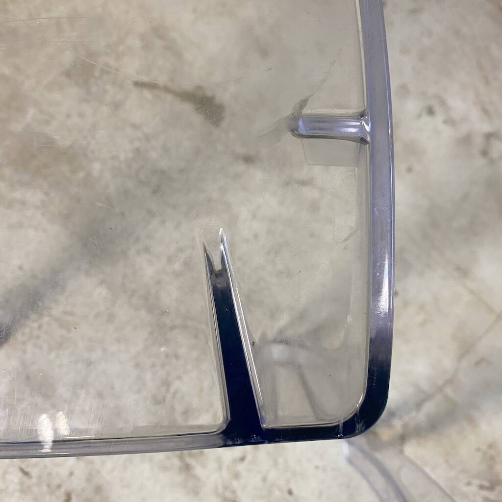 Pair of transparent polycarbonate chairs