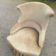 Fauteuil crapaud beige