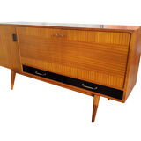 Sideboard in teck and formica black design Charles Ramos