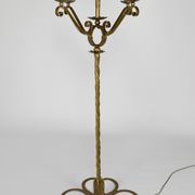 Gold wrought iron lamppost