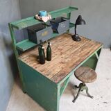Industrial workbench, work table, desk green