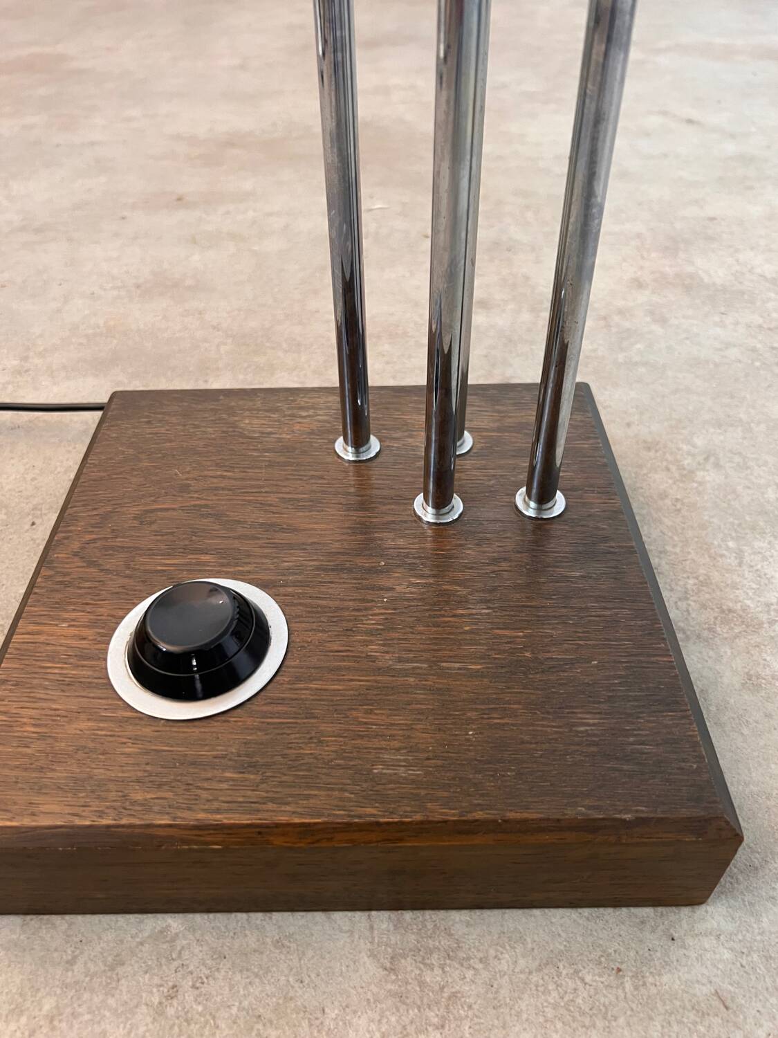 Old metal table lamp Italian design Gioffredo REGGIANI 70s vintage 4 lights