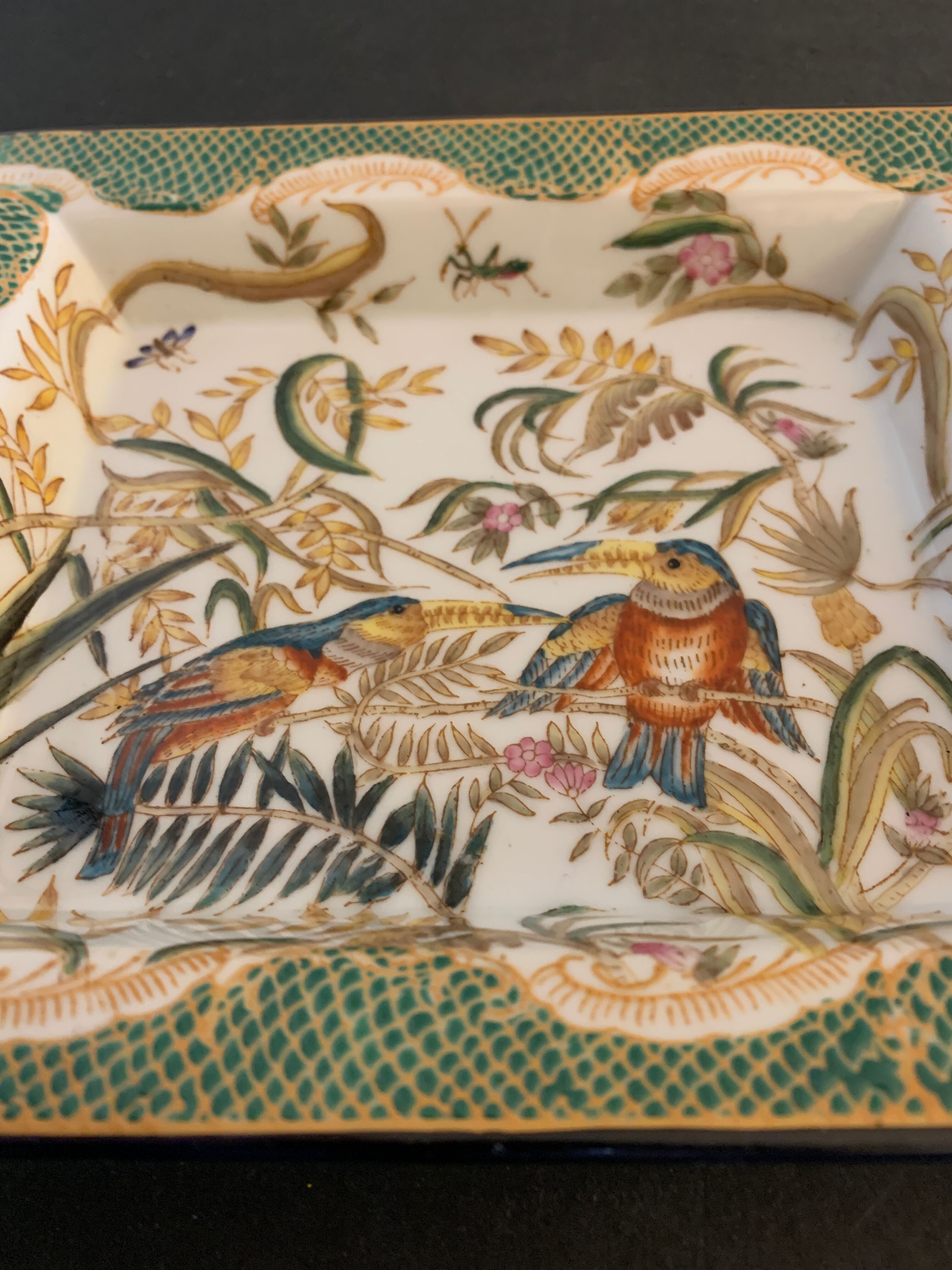 Empty hand-painted porcelain pocket Fabienne Jouvin