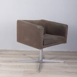 "Cubica" metal and fabric swivel armchair designed by Verzelloni