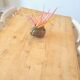 Art Deco sanded raw wood table