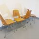4 vintage stackable chairs model barrel Manhattan brand Baumann brand 70s