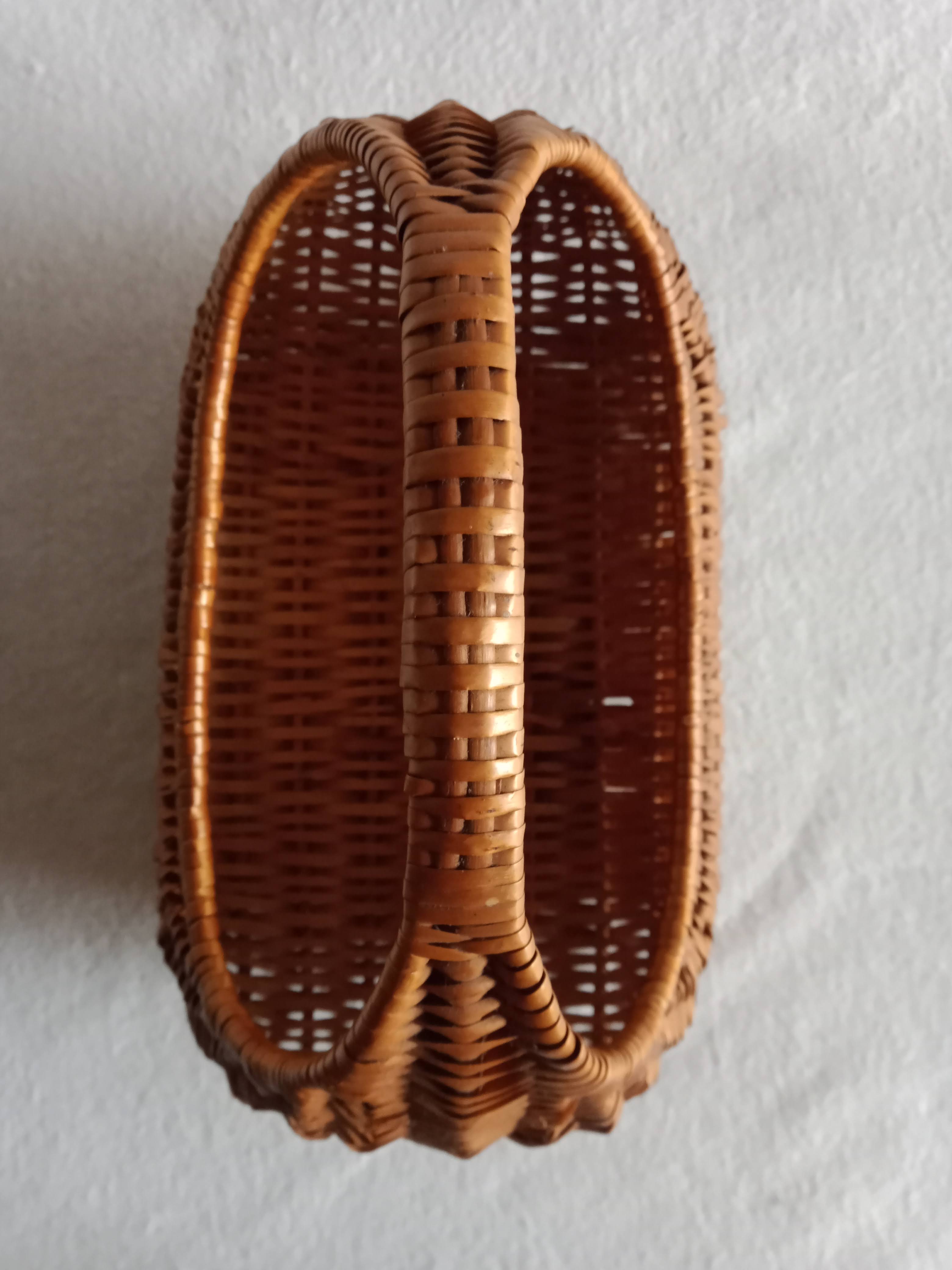 Vintage basket in woven wicker