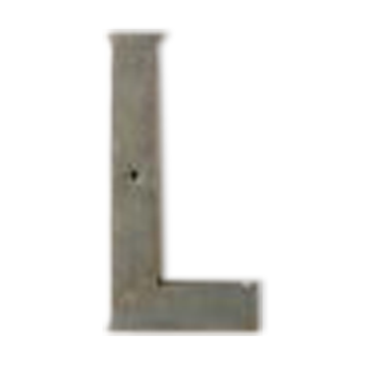 Zinc "L" sign letter