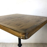 Table bistro wood and cast iron