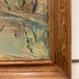 Oil on framed cardboard