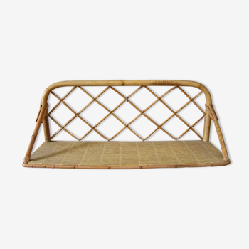 Rattan wall shelf