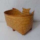 Vintage rattan pot