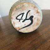 Stoneware pitcher signed