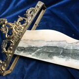 Console style Lois XV in bronze and marble