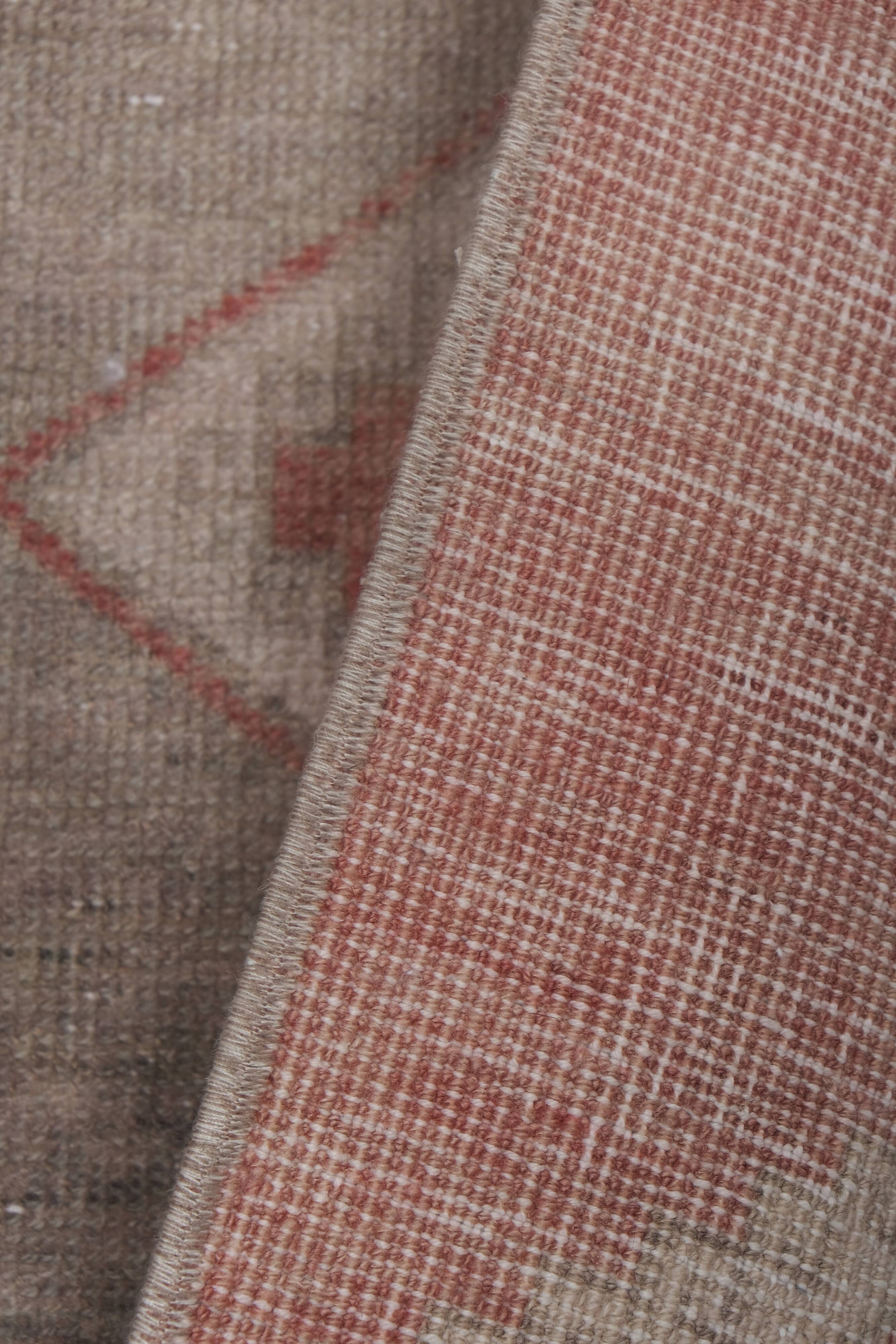 Vintage Turkish rug from Oushak, hand-woven 81x770 cm