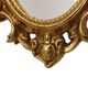 Small French Crested Mirror, Gold Leaf Gilt, Baroque Style, 35 cm