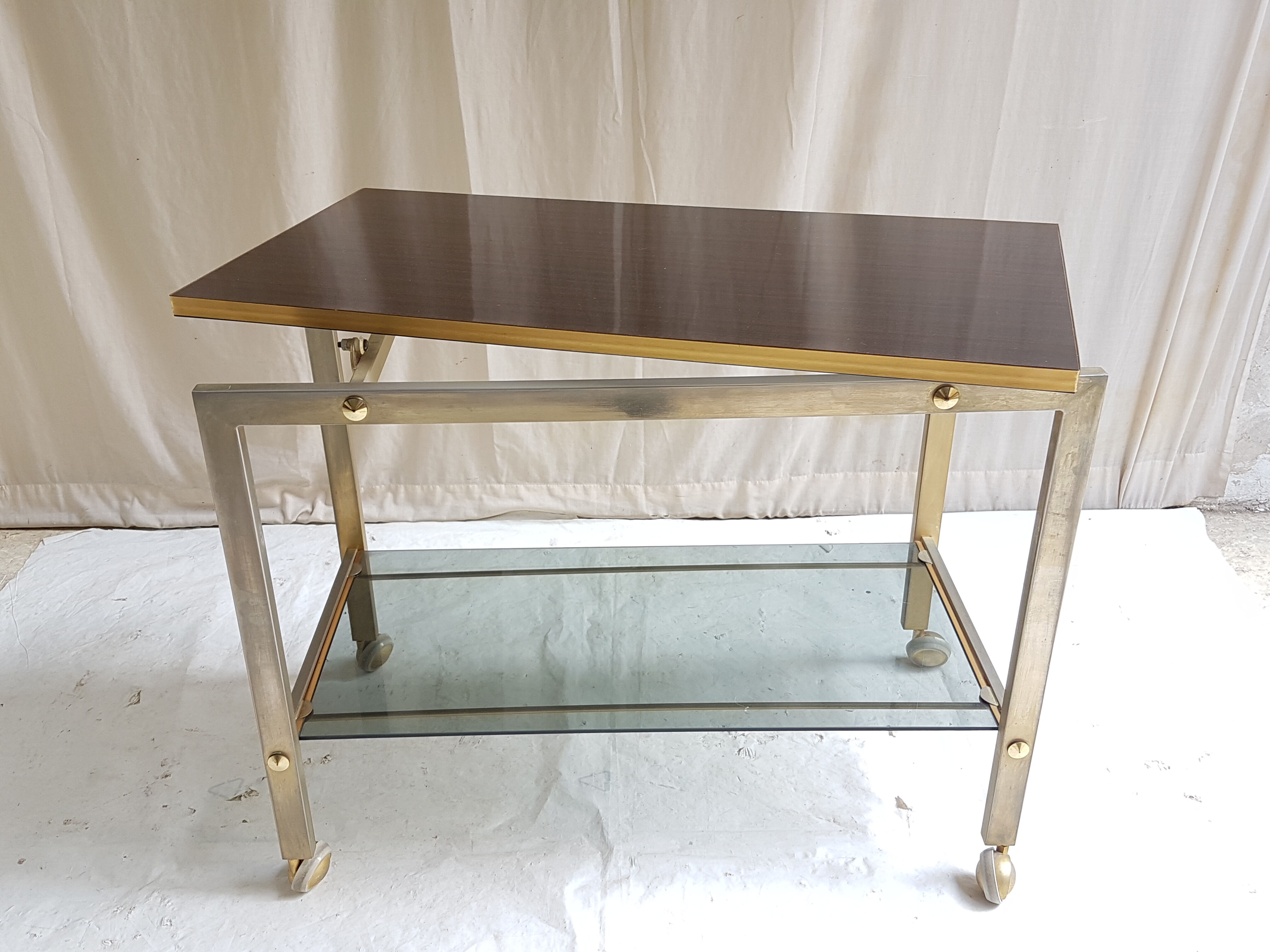 Console vintage plateau pivotant