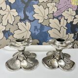 Pair of flower candlesticks