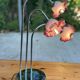 Hollywood Regency flower lamp in chrome steel and glass from the 1970s.