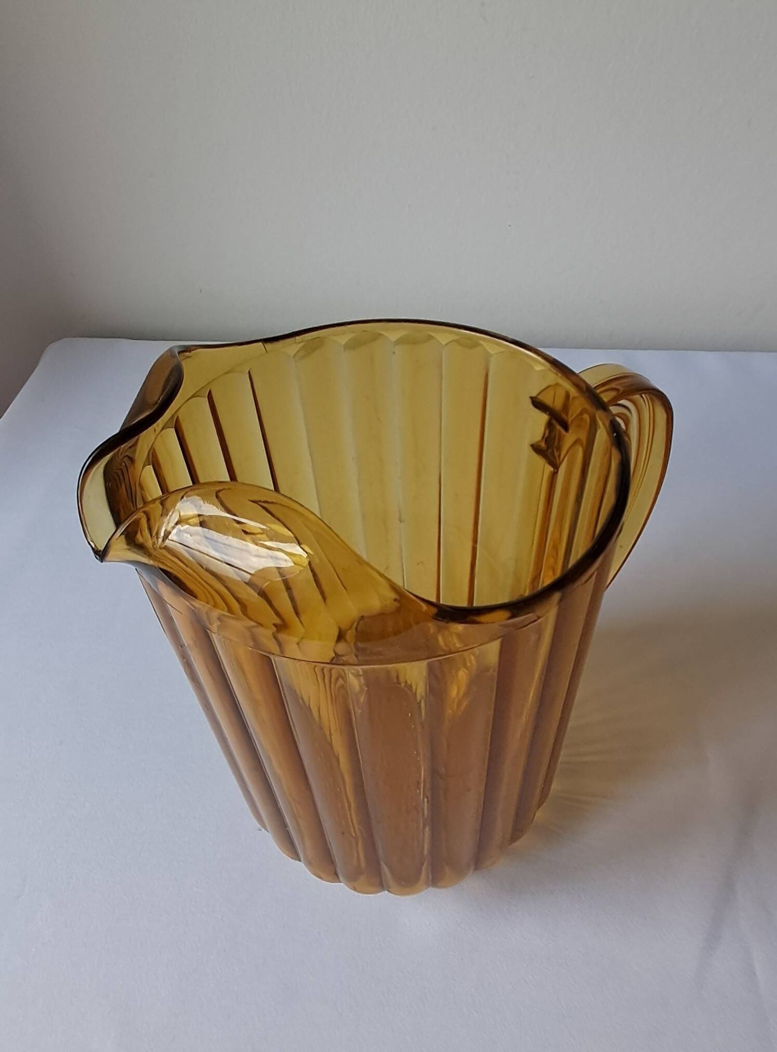 Vintage amber polycarbonate jug