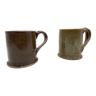 Duo of stoneware mugs
