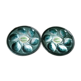 Set of Saint Clément oyster plates.
