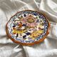 Gien earthenware plate with peony decoration