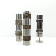 3 vases brutalistes BMF en métal – Allemagne, années 1970