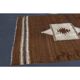 Vintage Turkish Hand-Knotted Wool Cotton Brown Kilim Area Rug 148x198