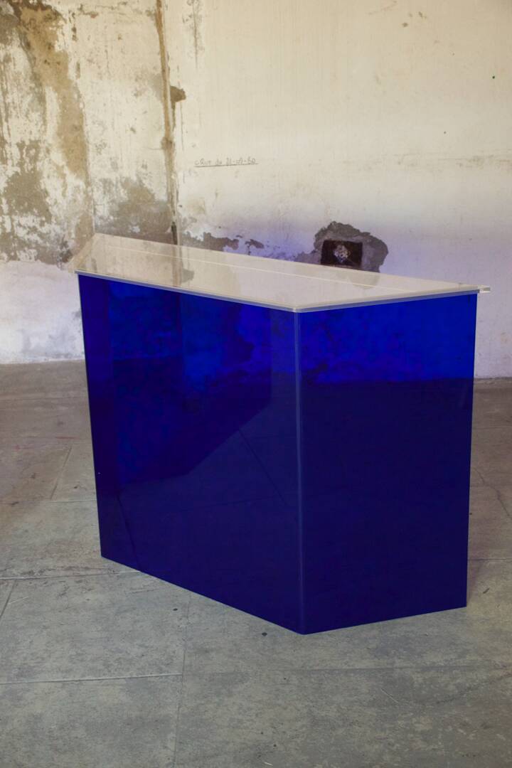 Two vintage Klein blue consoles 1988