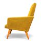 Vintage 60s armchair in cumin yellow terry fabric