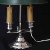 Lampe Bouillotte en bronze argenté XIXème siècle