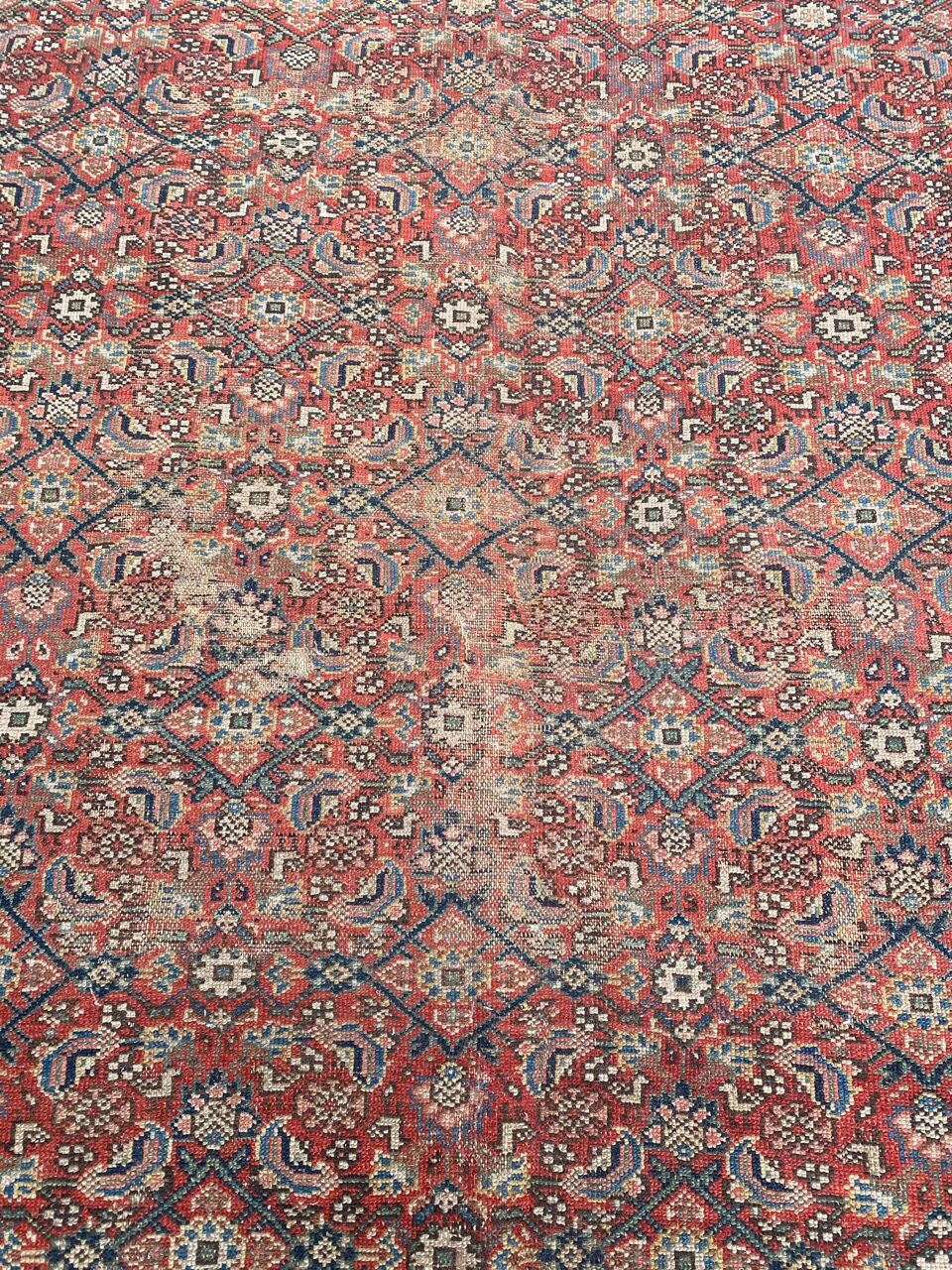 Large old Kurdish Persian carpet Malayer in length 200x490 cm