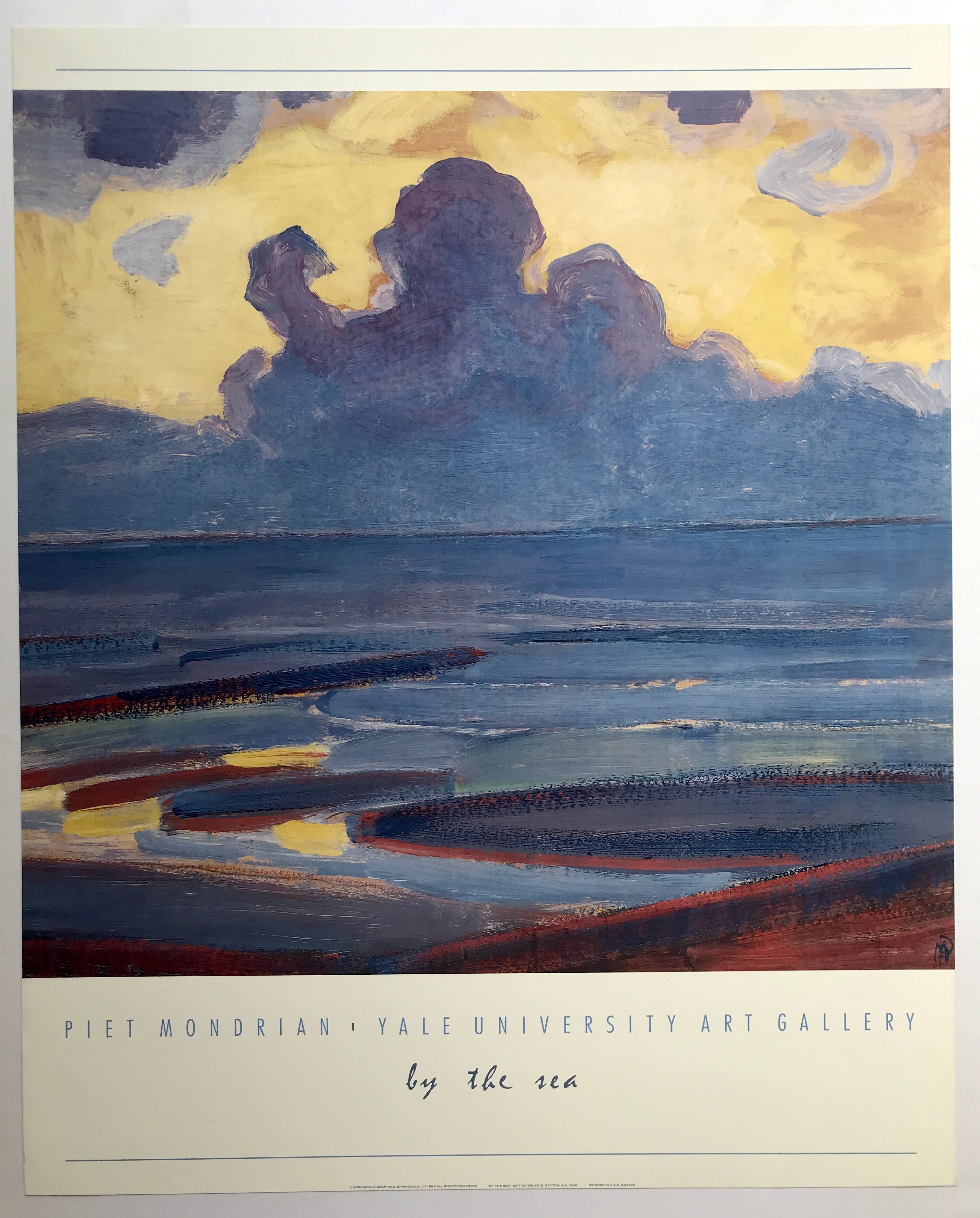 Original poster after Piet MONDRIAN, By the sea, Yale University, 1988