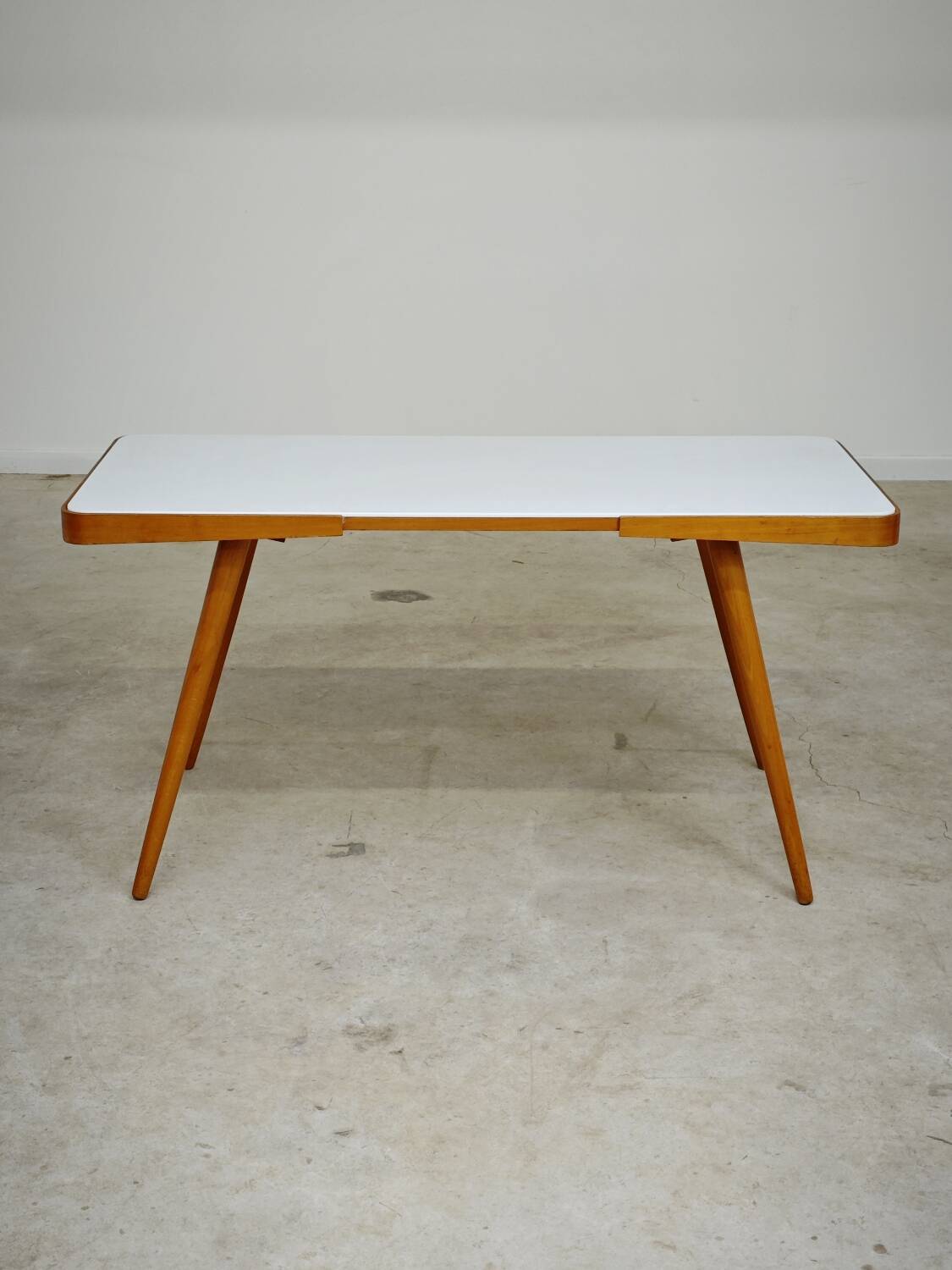 White opaxit coffee table by Jiri Jiroutek for Cesky Nabytek 1960