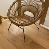 1 Fauteuil rotin