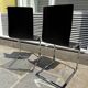 "Klass" designer chairs - wenge wood and chrome legs
