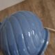 Ancien pied de lampe en céramique bleu, 1980