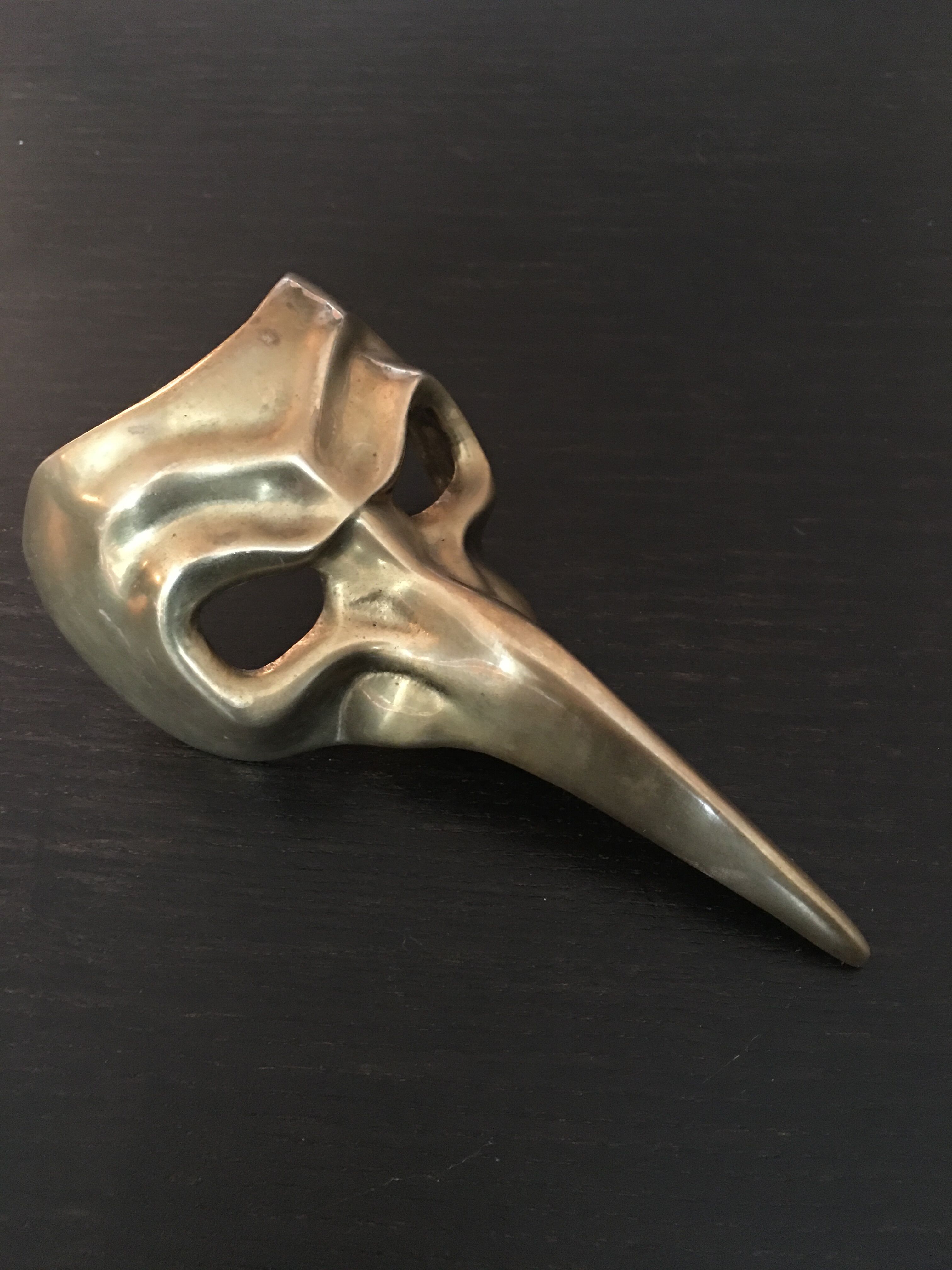 Press paper mask Venetian brass