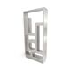 Pair of perforated brushed stainless steel screens, contemporary French work.